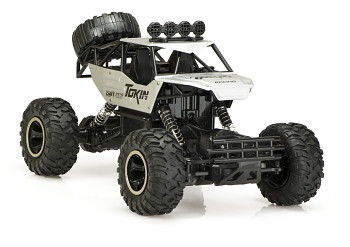 Dálkově ovládáný RC Rock Crawler 1:12 4WD METAL stříbrný