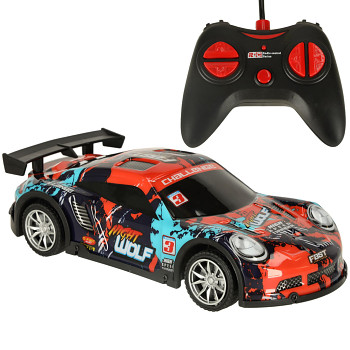 RC sportovní auto modré a červené